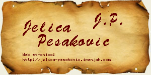Jelica Pešaković vizit kartica